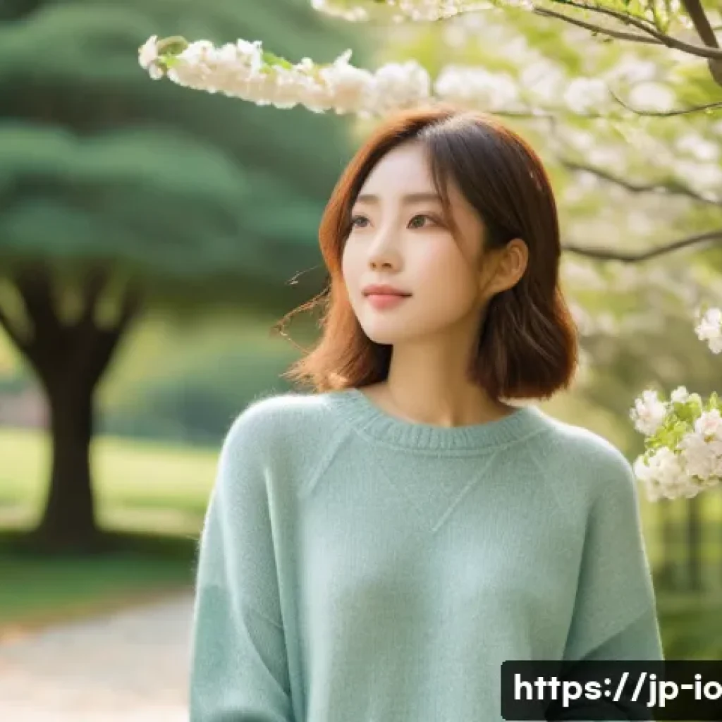 그린 운동 처방의 효과적인 실행 방법 - **Prompt:** A young Japanese woman in her late 20s, with a gentle and thoughtful expression, dressed...