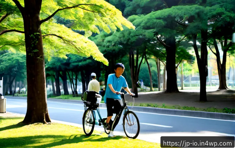 그린 운동 처방의 성공 전략 - Photorealistic Japanese wellness coach in a sunlit urban park guiding a middle-aged Japanese man thr...